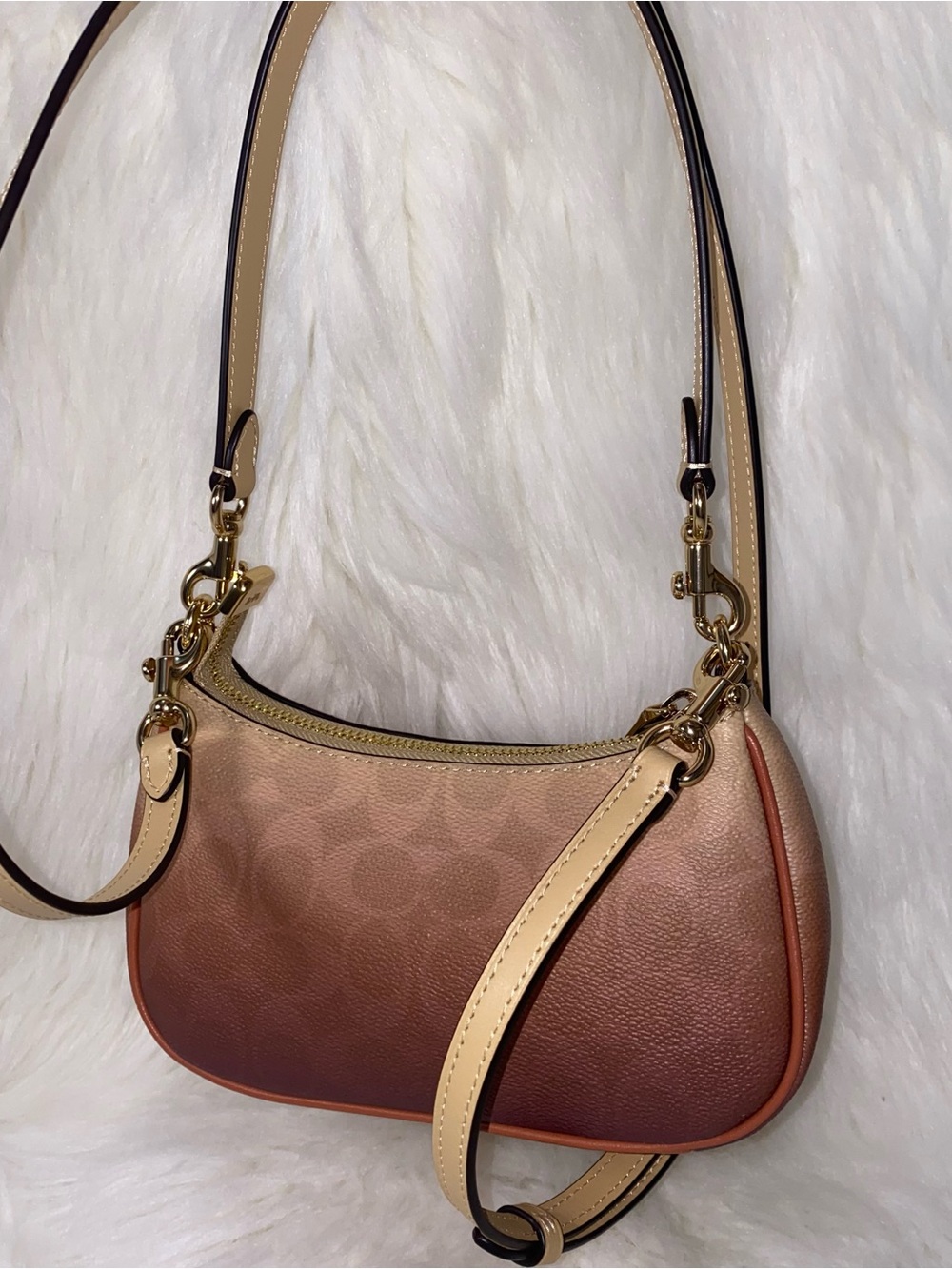Coach purse Teri Mini Crossbody Bag In Ombre Signature Canvas New - Picture 14 of 15